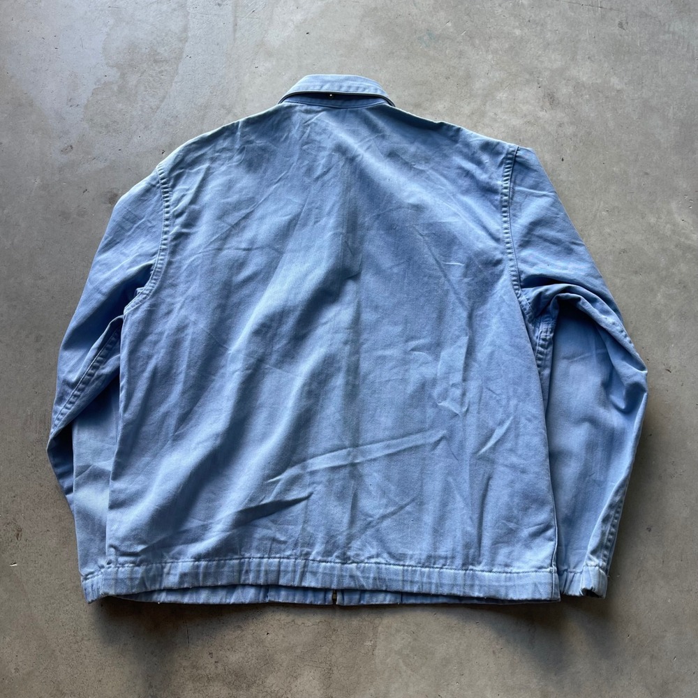 Ralph Lauren Vintage 90s Harrington Jacket Blue Cotton Twill Mens Small - Picture 6 of 7